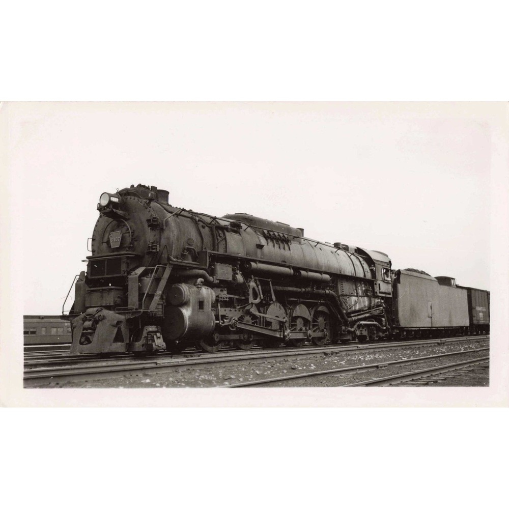 PRR Pennsylvania Railroad 2-10-4 #6407 Steam Locomotive Photo Chicago IL 1948